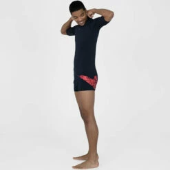Speedo - Mens Short Sleeve Rash Top - Navy -UK Swimsuit Sales 2024 speedo mens short sleeve rash top navy 6