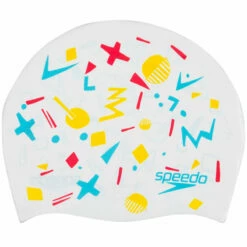 Speedo - Junior Reversible Silicone Cap Swim Hat - White/Yellow