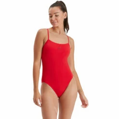Speedo - Women's Eco Endurance+ Thinstrap Swimsuit - Red/Red