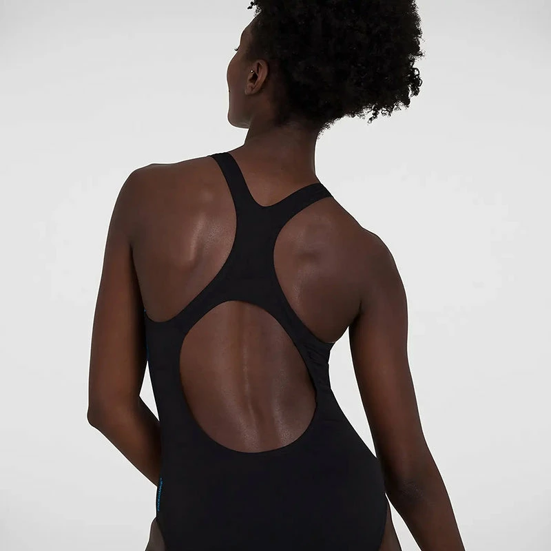 Speedo - Women's Placement Medalist Swimsuit - Black 6 Speedo - Women's Placement Medalist Swimsuit - Black - Image 4