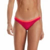 Speedo - Women's Solid Waistband Brief - Red/Red