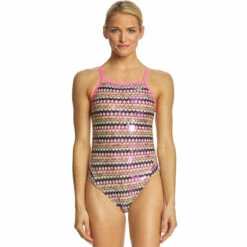 The Finals Funnies - Eye Candy Foil Wingback Swimsuit