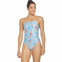 The Finals Funnies - Under The Sea Foil Flutterback Swimsuit -UK Swimsuit Sales 2024 the finals under the sea foil flutter back ladies one piece swimsuit 4