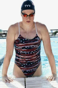 TYR - All American Cutoutfit Ladies Swimsuit - Red/White/Blue -UK Swimsuit Sales 2024 tyr all american cutoutfit ladies swimsuit red white blue 11