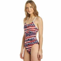 TYR - All American Cutoutfit Ladies Swimsuit - Red/White/Blue -UK Swimsuit Sales 2024 tyr all american cutoutfit ladies swimsuit red white blue 4