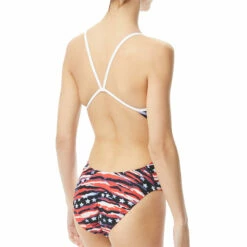 TYR - All American Cutoutfit Ladies Swimsuit - Red/White/Blue -UK Swimsuit Sales 2024 tyr all american cutoutfit ladies swimsuit red white blue 7