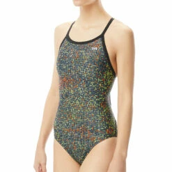 TYR - Atomic Diamondfit Ladies Swimsuit - Black/Multi -UK Swimsuit Sales 2024 tyr atomic diamondfit ladies swimsuit black multi 6