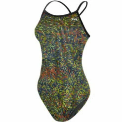 TYR - Atomic Diamondfit Ladies Swimsuit - Black/Multi -UK Swimsuit Sales 2024 tyr atomic diamondfit ladies swimsuit black multi 8