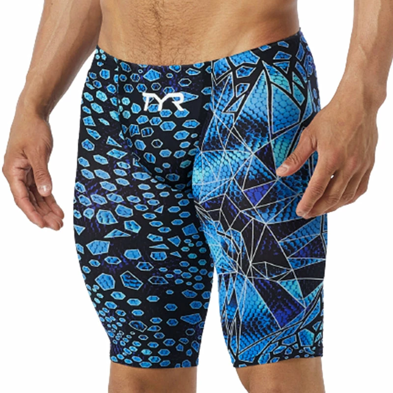 TYR - Avictor® Venom Mens Jammer Swimsuit - Black/Blues 3 TYR - Avictor® Venom Mens Jammer Swimsuit - Black/Blues