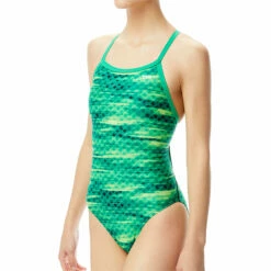 TYR - Castaway Diamondfit Ladies Swimsuit - Green -UK Swimsuit Sales 2024 tyr castaway diamondfit ladies swimsuit green 6