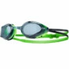 TYR - Edge-X Racing Adult Goggles - Black/Green -UK Swimsuit Sales 2024 tyr edge x racing adult goggles black green