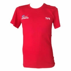TYR - Unisex T-Shirt Short Sleeve British Federation - Red