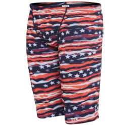 TYR - Men’s All American All Over Jammer Swimsuit - Red/White/Blue -UK Swimsuit Sales 2024 tyr men s all american all over jammer swimsuit red white blue 3