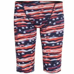TYR - Men’s All American All Over Jammer Swimsuit - Red/White/Blue -UK Swimsuit Sales 2024 tyr men s all american all over jammer swimsuit red white blue 4