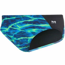 TYR - Men’s Lambent Blade Racer Swimsuit - Blue/Green -UK Swimsuit Sales 2024 tyr men s lambent blade racer swimsuit blue green 3