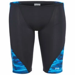 TYR - Men’s Lambent Blade Splice Jammer Swimsuit - Blue -UK Swimsuit Sales 2024 tyr men s lambent blade splice jammer swimsuit blue 4