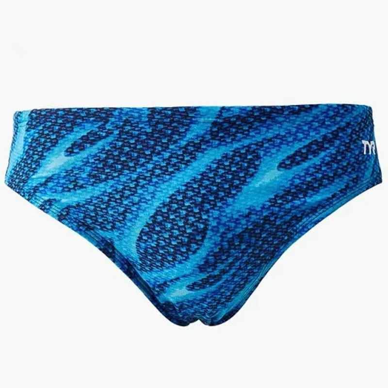 TYR - Men’s Reaper Wave All Over Racer Swimsuit - Blue 7 TYR - Men’s Reaper Wave All Over Racer Swimsuit - Blue - Image 5