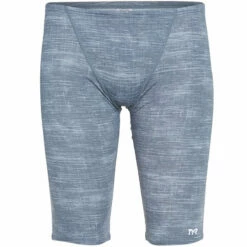 TYR - Men’s Sandblasted Allover Training Jammer - Grey -UK Swimsuit Sales 2024 tyr men s sandblasted allover training jammer grey 4