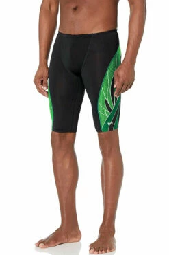 TYR - Phoenix Splice Mens Jammer - Black/Green -UK Swimsuit Sales 2024 tyr phoenix splice mens jammer black green 6