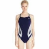 TYR - Phoenix Splice Diamondfit Ladies Swimsuit - Navy/White -UK Swimsuit Sales 2024 tyr phoenix womens splice diamond fit swimsuit navy and white 408 1