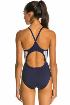 TYR - Phoenix Splice Diamondfit Ladies Swimsuit - Navy/White -UK Swimsuit Sales 2024 tyr phoenix womens splice diamond fit swimsuit navy and white 408 7
