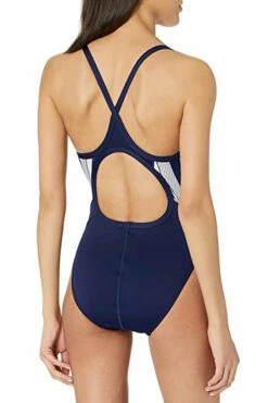 TYR - Phoenix Splice Diamondfit Ladies Swimsuit - Navy/White -UK Swimsuit Sales 2024 tyr phoenix womens splice diamond fit swimsuit navy and white 408 9