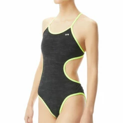 TYR - Sandblasted Monofit Ladies Swimsuit - Black -UK Swimsuit Sales 2024 tyr sandblasted monofit ladies swimsuit black 6