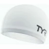 TYR - Silicone Comfort Adult Swim Cap - White -UK Swimsuit Sales 2024 tyr silicone comfort adult swim cap white