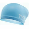 TYR - Silicone Comfort Long Hair Adult Swim Cap - Light Blue -UK Swimsuit Sales 2024 tyr silicone comfort long hair adult swim cap light blue