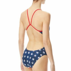 TYR - Star Spangled Cutoutfit Ladies Swimsuit - Red/White/Blue -UK Swimsuit Sales 2024 tyr star spangled cutoutfit ladies swimsuit red white blue 7