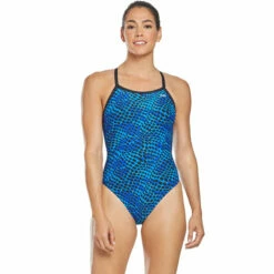 TYR - Swarm Diamondfit Ladies Swimsuit - Blue -UK Swimsuit Sales 2024 tyr swarm womens diamondfit one piece swimsuit blue 420 5
