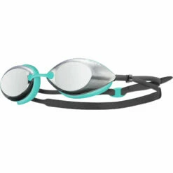 TYR - Tracer Racing Femme Mirrored Goggles - Silver/Mint/Grey