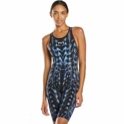 TYR - Venzo™ Genesis Open Back Ladies Swimsuit - Steel Blue