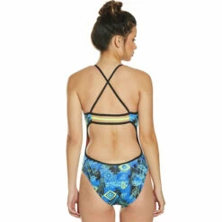 TYR - Azoic Trinityfit Ladies Swimsuit - Blue/Multi -UK Swimsuit Sales 2024 tyr womens azoic trinityfit swimsuit 3