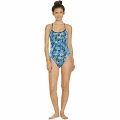 TYR - Azoic Trinityfit Ladies Swimsuit - Blue/Multi -UK Swimsuit Sales 2024 tyr womens azoic trinityfit swimsuit 4