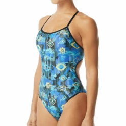 TYR - Azoic Trinityfit Ladies Swimsuit - Blue/Multi -UK Swimsuit Sales 2024 tyr womens azoic trinityfit swimsuit 5