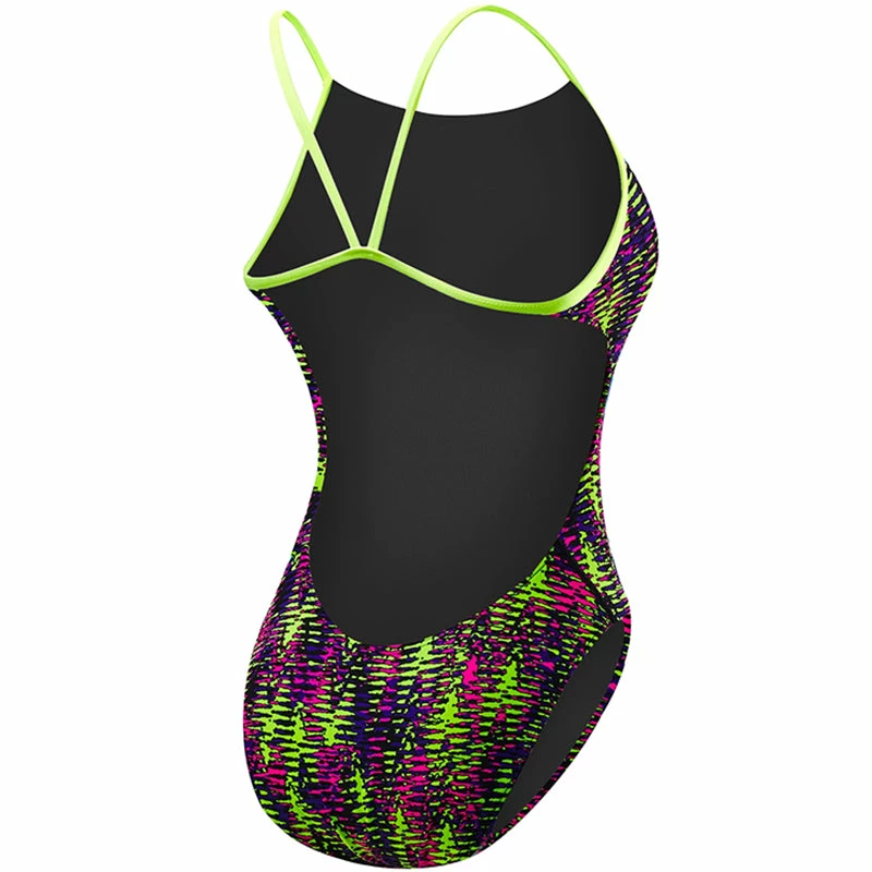 TYR - Waikiki Cutoutfit Ladies Swimsuit - Yellow/Purple 7 TYR - Waikiki Cutoutfit Ladies Swimsuit - Yellow/Purple - Image 5
