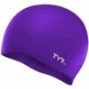 TYR - Wrinkle-Free Silicone Adult Fit Swimming Cap - Purple -UK Swimsuit Sales 2024 tyr wrinkle free silicone adult fit swimming cap purple