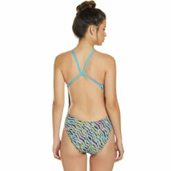 TYR - Zazu Cutoutfit Ladies Swimsuit - Pink/Blue -UK Swimsuit Sales 2024 tyr zazu cutoutfit ladies swimsuit pink blue 3