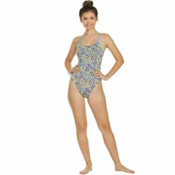 TYR - Zazu Cutoutfit Ladies Swimsuit - Pink/Blue -UK Swimsuit Sales 2024 tyr zazu cutoutfit ladies swimsuit pink blue 5
