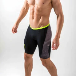 Zone3 - Cosmic Mens Jammers (Grey/Fluro Yellow) -UK Swimsuit Sales 2024 zone3 cosmic mens jammers grey fluro yellow 5