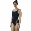 Zone3 - Women's Iconic Bound Back Swimsuit (Black/Gold)